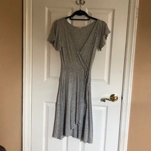 Grey wrap dress